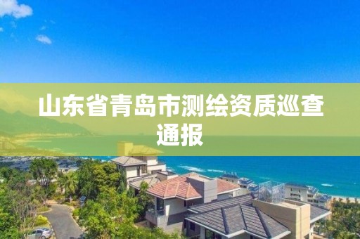 山東省青島市測繪資質巡查通報