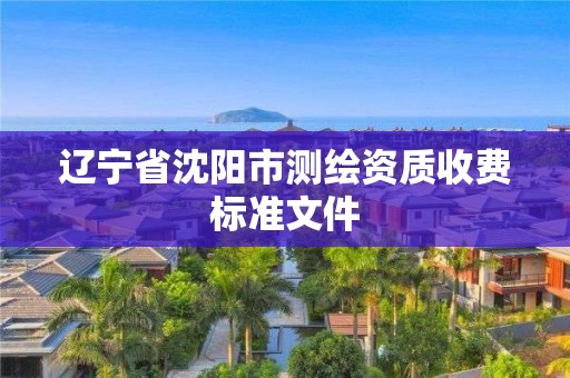 遼寧省沈陽市測繪資質收費標準文件