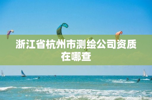 浙江省杭州市測繪公司資質在哪查