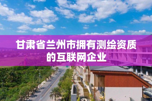 甘肅省蘭州市擁有測繪資質的互聯網企業