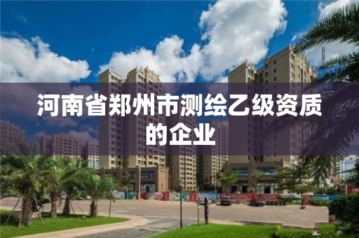 河南省鄭州市測繪乙級資質的企業