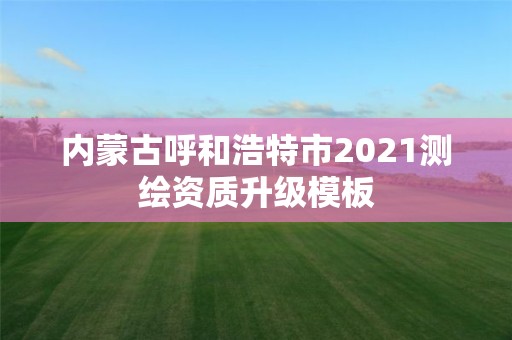 內(nèi)蒙古呼和浩特市2021測繪資質(zhì)升級模板