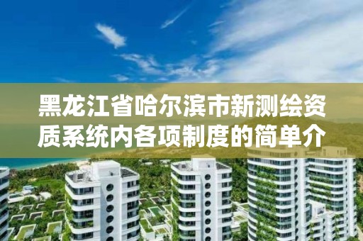 黑龍江省哈爾濱市新測繪資質系統內各項制度的簡單介紹