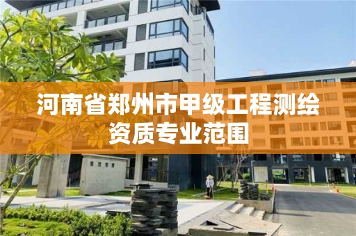 河南省鄭州市甲級工程測繪資質專業范圍