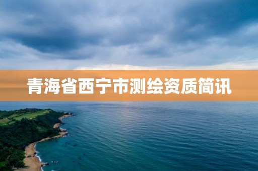 青海省西寧市測繪資質簡訊