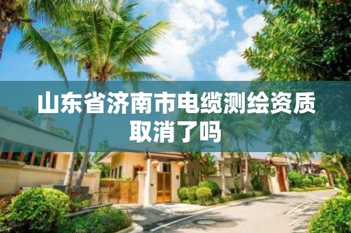 山東省濟南市電纜測繪資質(zhì)取消了嗎