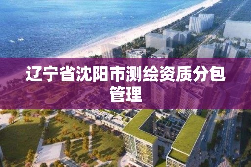 遼寧省沈陽市測繪資質分包管理