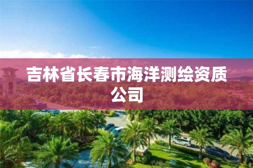 吉林省長春市海洋測繪資質公司