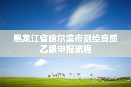 黑龍江省哈爾濱市測繪資質乙級申報流程