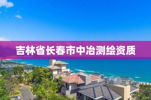 吉林省長(zhǎng)春市中冶測(cè)繪資質(zhì)