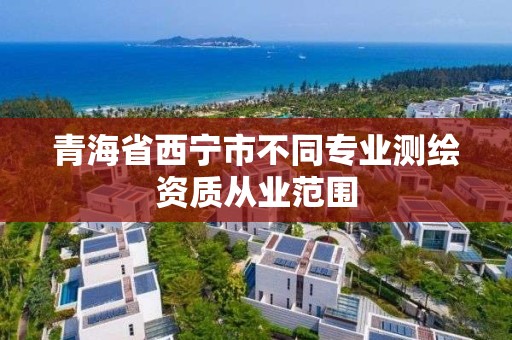 青海省西寧市不同專業測繪資質從業范圍