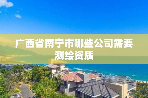 廣西省南寧市哪些公司需要測繪資質(zhì)