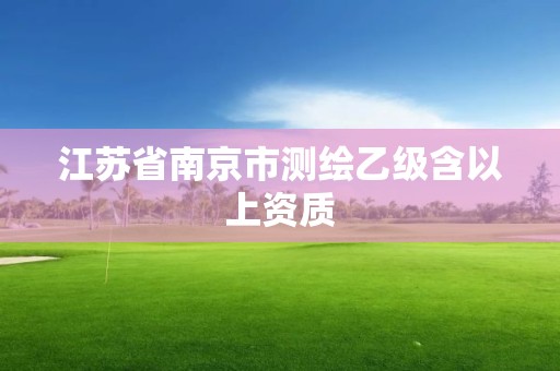 江蘇省南京市測繪乙級含以上資質(zhì)