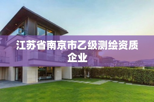 江蘇省南京市乙級測繪資質企業(yè)