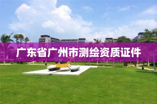 廣東省廣州市測繪資質(zhì)證件