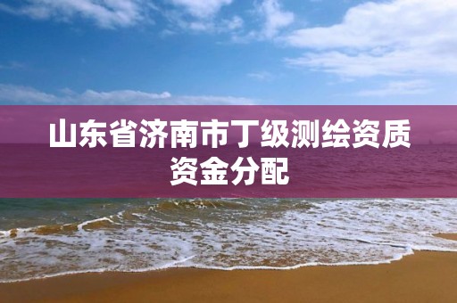 山東省濟南市丁級測繪資質資金分配