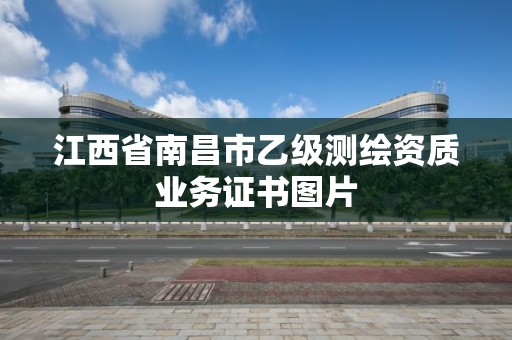 江西省南昌市乙級測繪資質業務證書圖片