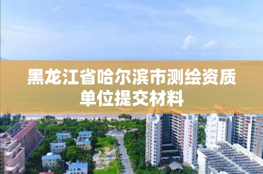 黑龍江省哈爾濱市測繪資質單位提交材料