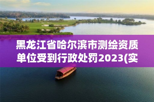 黑龍江省哈爾濱市測(cè)繪資質(zhì)單位受到行政處罰2023(實(shí)時(shí)/更新中)