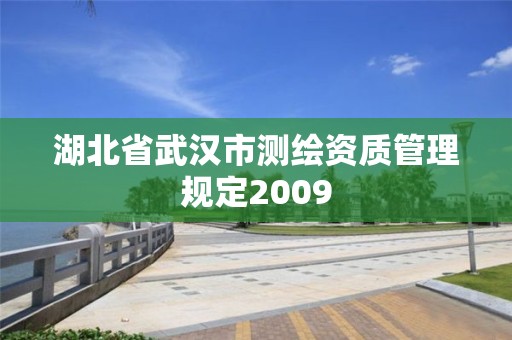 湖北省武漢市測繪資質管理規定2009