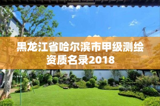 黑龍江省哈爾濱市甲級測繪資質名錄2018