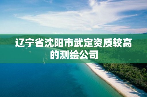 遼寧省沈陽市武定資質較高的測繪公司