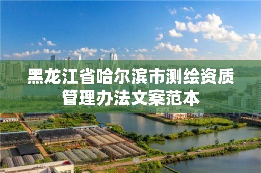 黑龍江省哈爾濱市測繪資質管理辦法文案范本