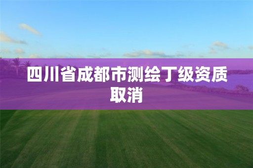 四川省成都市測繪丁級資質取消