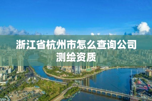 浙江省杭州市怎么查詢公司測繪資質