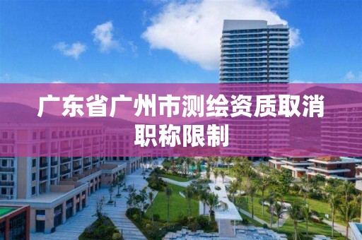 廣東省廣州市測繪資質取消職稱限制