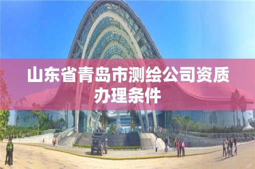 山東省青島市測繪公司資質辦理條件