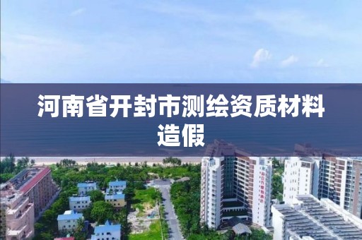 河南省開封市測繪資質材料造假