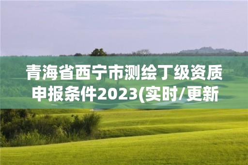 青海省西寧市測繪丁級資質申報條件2023(實時/更新中)