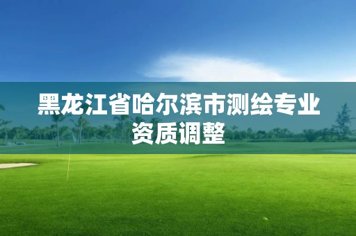 黑龍江省哈爾濱市測繪專業資質調整