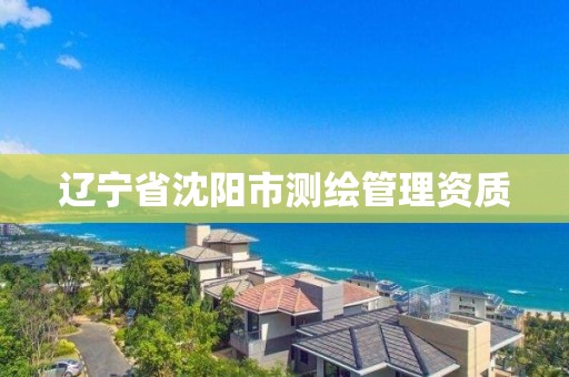 遼寧省沈陽市測繪管理資質