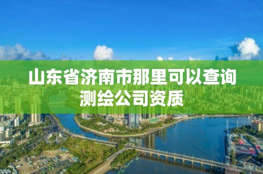 山東省濟南市那里可以查詢測繪公司資質