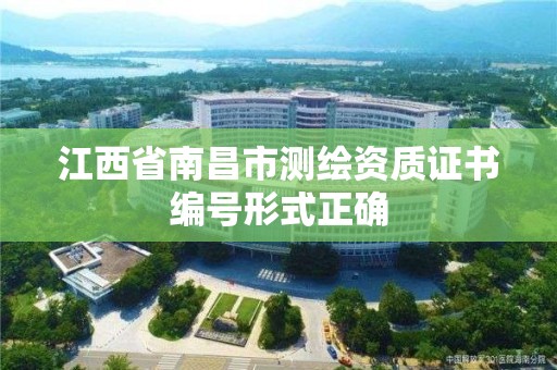 江西省南昌市測繪資質證書編號形式正確