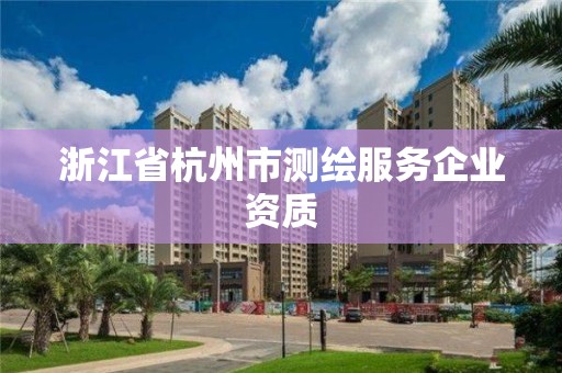 浙江省杭州市測繪服務(wù)企業(yè)資質(zhì)