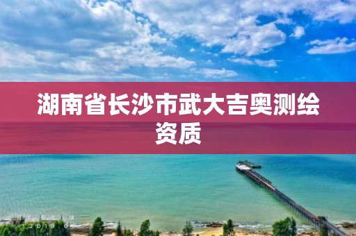 湖南省長(zhǎng)沙市武大吉奧測(cè)繪資質(zhì)