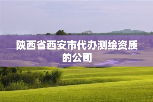 陜西省西安市代辦測繪資質的公司