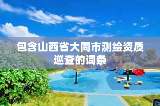 包含山西省大同市測繪資質巡查的詞條