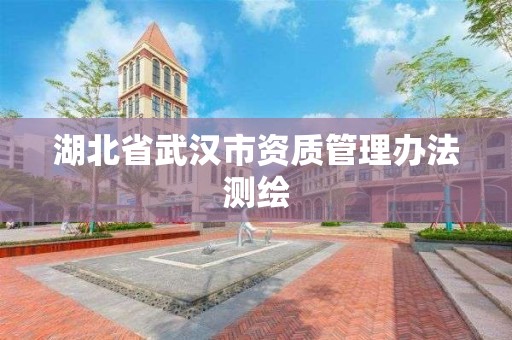 湖北省武漢市資質管理辦法測繪