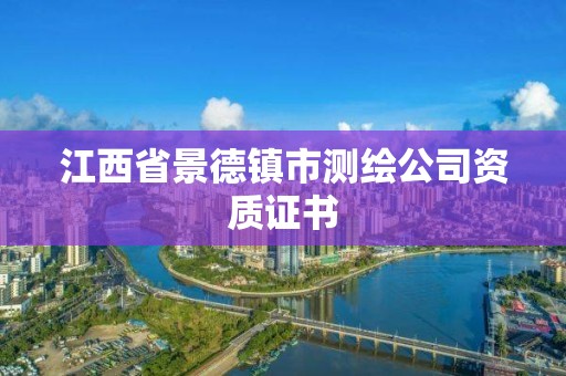 江西省景德鎮市測繪公司資質證書