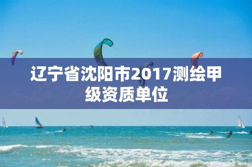 遼寧省沈陽市2017測繪甲級資質單位