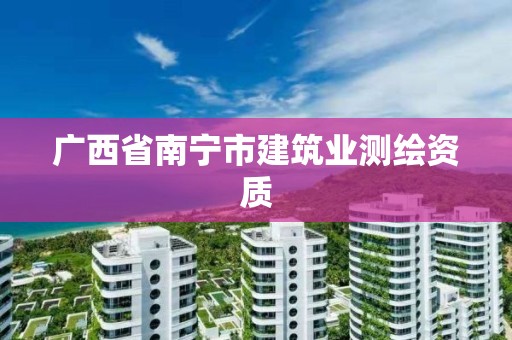 廣西省南寧市建筑業(yè)測繪資質