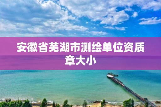 安徽省蕪湖市測繪單位資質(zhì)章大小