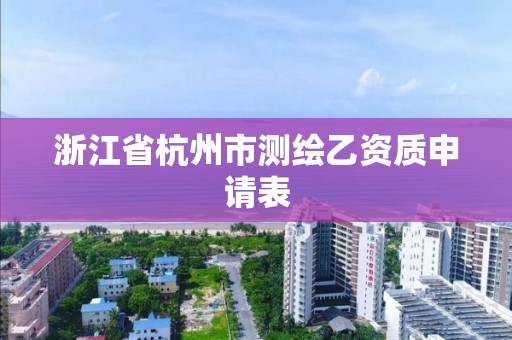 浙江省杭州市測繪乙資質(zhì)申請表