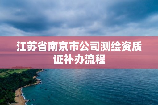 江蘇省南京市公司測繪資質證補辦流程