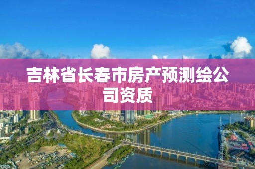 吉林省長春市房產預測繪公司資質