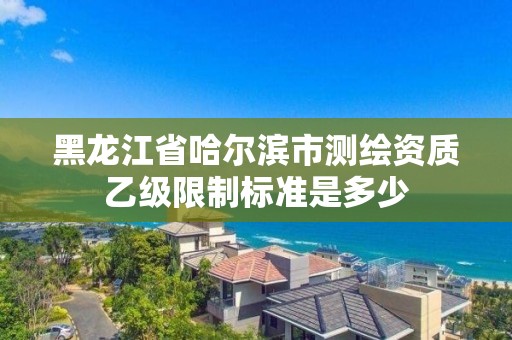 黑龍江省哈爾濱市測繪資質乙級限制標準是多少